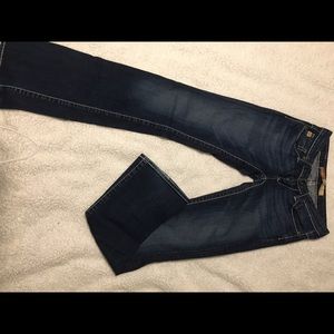 Bootcut dark embellished jeans